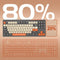 FREEWOLF M87 - Draadloos RGB Gaming Toetsenbord - BT5.0/2.4G - 87keys-Shimmer