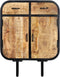 vidaXL - Dressoir - 60x30x75 - cm - massief - mangohout - en - ijzer