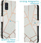 iMoshion Hoesje Geschikt voor Samsung Galaxy A51 Hoesje Met Pasjeshouder - iMoshion Design Softcase Bookcase - Wit / Meerkleurig / Goud / White Graphic