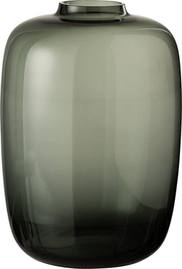 J-Line vaas Cleo - glas - grijs - small