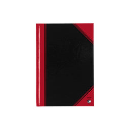 Notitieboek zwart/rood A5 lijn 70gr 96vel | 6 stuks
