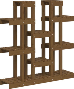 vidaXL - Plantenstandaard - 104,5x25x109,5 - cm - grenenhout - honingbruin