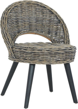 Fauteuil kubu rattan zwart