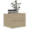vidaXL - Nachtkastjes - 2 - st - 40x30x30 - cm - bewerkt - hout - sonoma - eikenkleurig