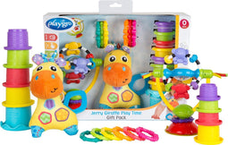 Playgro Jerry Giraf - Babygeschenkset - 4 ontwikkelspeeltjes - Multi