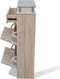 vidaXL - Schoenenkast - met - lade - en - glazen - bovenschap - eiken-look