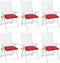 vidaXL - Stoelkussens - 6 - st - 40x40x7 - cm - oxford - stof - rood