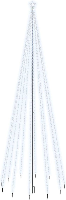vidaXL - Kerstboom - met - grondpin - 732 - LED's - koudwit - 500 - cm