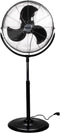 Perel - Vloerventilator - 3 snelheden 140 Watt - Zwart chroom 45 cm