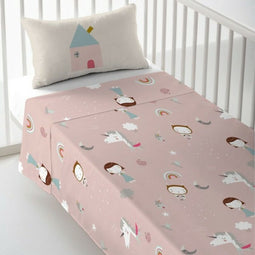 Set beddengoed voor kinderbed Haciendo el Indio White Unicorn