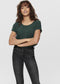 ONLY ONLFIRST ONE LIFE SS SOLID TOP NOOS WVN - Korte mouwen - Knoopsluiting - Groen (34)