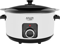 Adler AD-6413W - Slow cooker - 5,8 liter - Wit