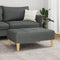 vidaXL - Voetenbank - 77x55x31 - cm - stof - donkergrijs