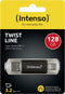 Intenso Twist Line - USB-stick 128GB - USB 3.2 Gen 1x1 - Antraciet