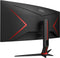 AOC CU34G2XP - 34 Inch WQHD Curved Monitor - 180Hz FreeSync Premium - Zwart