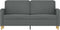 vidaXL - Tweezitsbank - 140 - cm - stof - donkergrijs