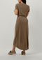 Object Objannie Nadia S/s Dress - Midi Jurk Dames - Bruin - Maat XS