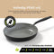 BE Living Essential Koekenpan - Ø 24 cm - Keramisch - PFAS vrij - Inductie - Zwart