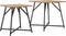 vidaXL - Set - van - 2 - Bijzettafels - in - Artisan - Eiken - met - Engineered - Wood - en - Metaal