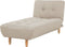 ALSTEN - Chaise longue - Lichtbeige - Symmetrisch - Polyester