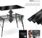 tectake® Campingtafel Bastiaan - Opvouwbaar Aluminium - Verstelbare Hoogte - Zwart