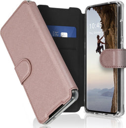 Accezz Hoesje Geschikt voor Samsung Galaxy S20 Hoesje Met Pasjeshouder - Accezz Xtreme Wallet Bookcase - Rosé Goud