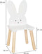 Jabadabado Kinderstoel Konijn 27x26x58cm - Wit
