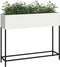 vidaXL - Verhoogde - Tuinbed - 100x26x82 - cm - Wit - Staal