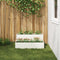vidaXL - Tuinbak - 2-niveau - 100x60x45 - cm - Witte - Staal