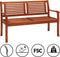 Casaria Tuinbank - Eucalyptushout 120x60x90cm - FSC®-gecertificeerd