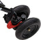 vidaXL - Kinderbuggy - staal - antracietkleurig - en - zwart