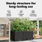 vidaXL - Tuinbakken - met - waterirrigatiesysteem - - - 2 - stuks - - - Zwart