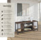 Tectake TV-meubel - Lowboard met 4 open vakken - Industrieel design - Donkerbruin - Afmeting (LxBxH) 110 x 40 x 50,5 cm