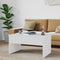 vidaXL - Salontafel - 80x50,5x41,5 - cm - bewerkt - hout - hoogglans - wit