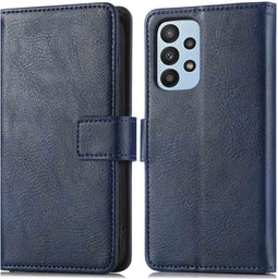 imoshion Hoesje Geschikt voor Samsung Galaxy A23 (5G) Hoesje Met Pasjeshouder - imoshion Luxe Bookcase - Donkerblauw