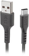 SBS TECABLETC220K - USB-A - USB-C 2m kabel - Snelladen tot 2,4 A - Zwart