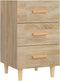 vidaXL - Nachtkastje - 40x40x66 - cm - bewerkt - hout - sonoma - eikenkleurig
