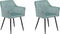 Set van 2 eetkamerstoelen JASMIN Fluweel Mintgroen