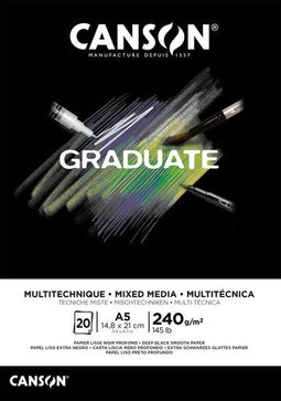 Canson - Tekenblok canson grad mixed media bl a5 20v 240gr