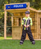 Speelhuisje Leon (SwingKing) | Luxe houten kinderhuisje (4-1) voor Buiten in de Tuin | Ziekenhuis, Politie, Brandweer en Tankstation | Voor Kinderen vanaf 3 Jaar | FSC Hout