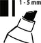 Krijtmarker Sigel afwasbaar fluor wit 1-5mm - 10 stuks