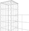 vidaXL - Schanskorf - U-vormig - met - 3 - palen - 260x20x150 - cm - ijzer