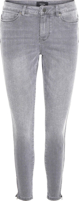 VERO MODA VMTILDE - Slim fit denim jeans - Mid rise - Licht grijs