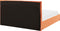 VION - Bed met opbergruimte - Oranje - 180 x 200 cm - Fluweel