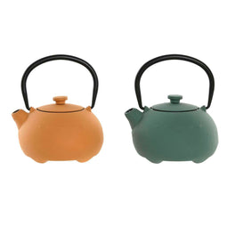 Theepot Home ESPRIT Geel Groen Roestvrij staal Ijzer 350 ml (2 Stuks)