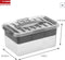 Sunware - Q-line opbergbox met inzet 6L transparant metaal - 30 x 20 x 14,7 cm