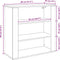 vidaXL - Wandkast - Zwart - Eiken - 80x33x80 - cm - Engineered - Wood