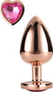 Dream Toys - Aluminium anaalplug met siersteen Small Gleaming Love - Goud