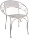 Mica Decorations Tuinstoel Provence - 65.5x57x76 cm - Ijzer - Wit