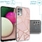 iMoshion Hoesje Geschikt voor Samsung Galaxy A03s Hoesje Siliconen - iMoshion Design hoesje - Roze / Meerkleurig / Goud / Pink Graphic